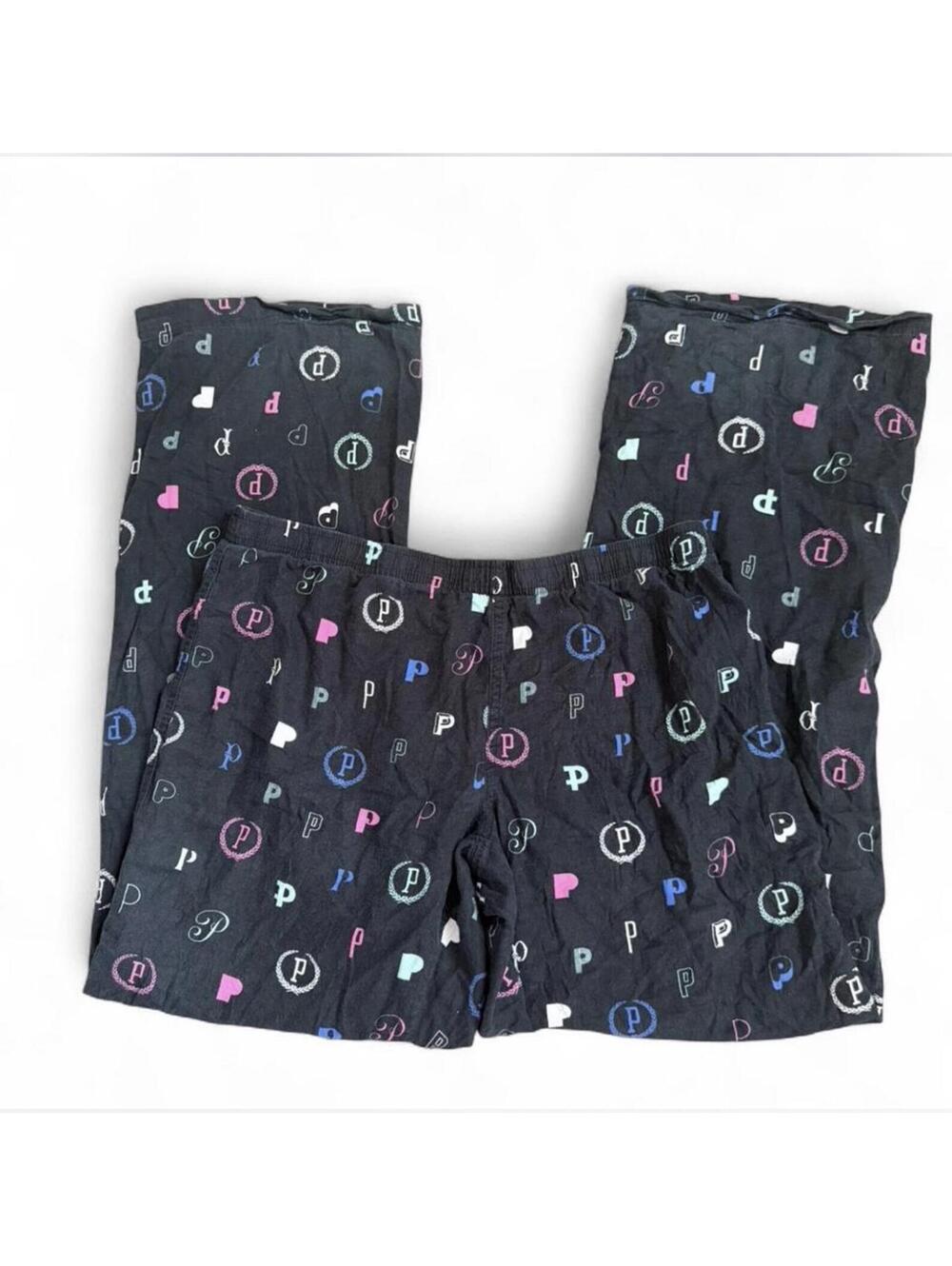 Victoria secret black graphic  pajama pants size medium